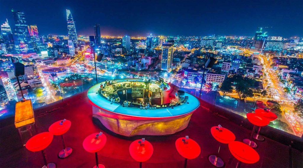 Rooftop bar in Ho Chi Minh City