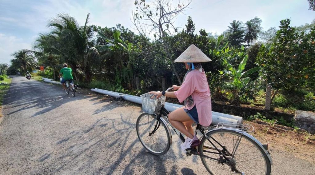 fietsen in Mekong Delta Cai Be