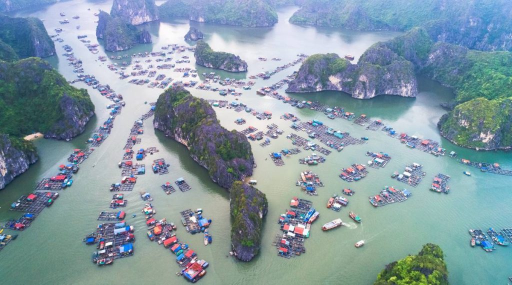drone in Halong Bay