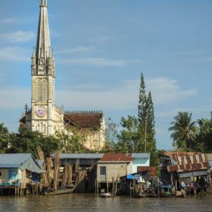 Cai Be in de Mekong Delta