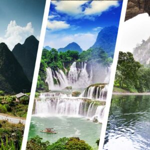 Ha Giang bergpassen, Ban Gioc Waterfall en het rustige Ba Be Lake als hoogtepunten van de Ha Giang–Cao Bang–Ban Gioc–Ba Be tour.