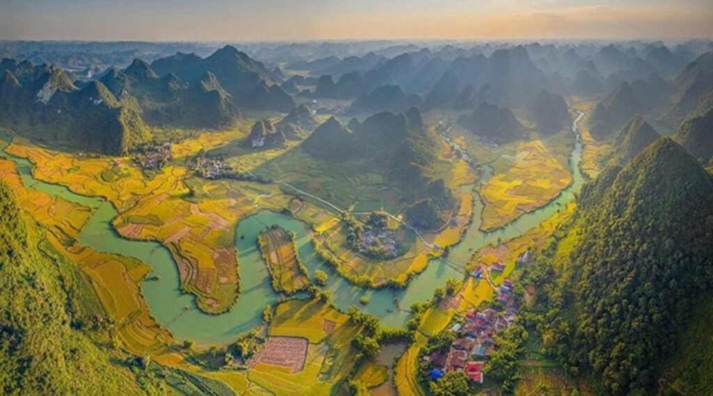 Phong Nam vallei in Cao Bang