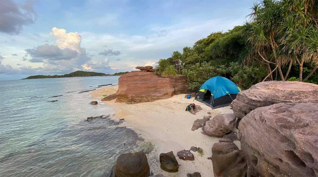 kamperen op Phu Quoc eiland in Vietnam