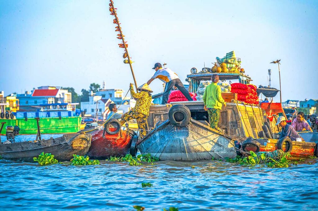 Cai Rang Drijvende Markt in de Mekong Delta