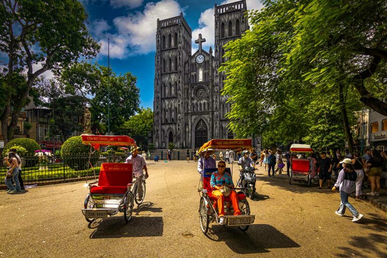 cyclo tocht in Hanoi