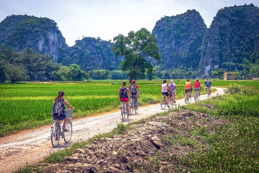 fietsen in Ninh Binh