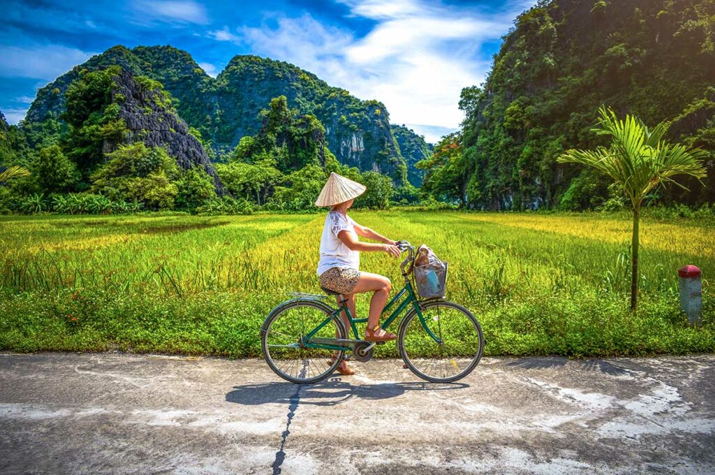 fietsen in Ninh Binh