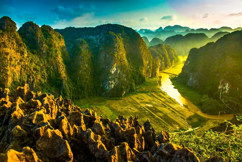 Mua Cave uitzichtpunt in Ninh Binh