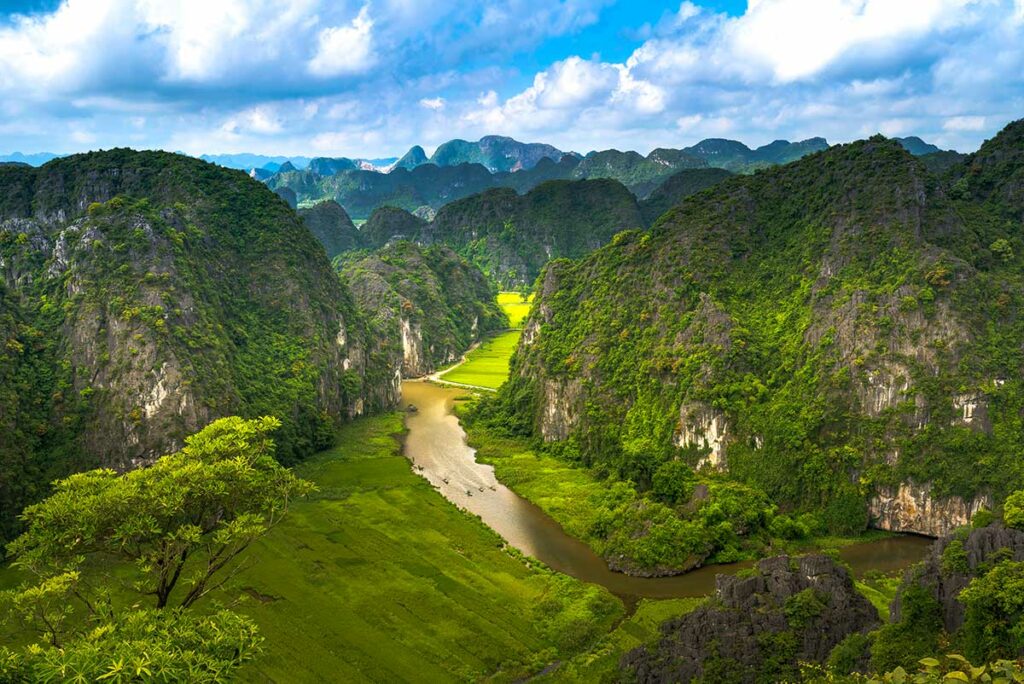 Mua Cave uitzichtpunt in Ninh Binh