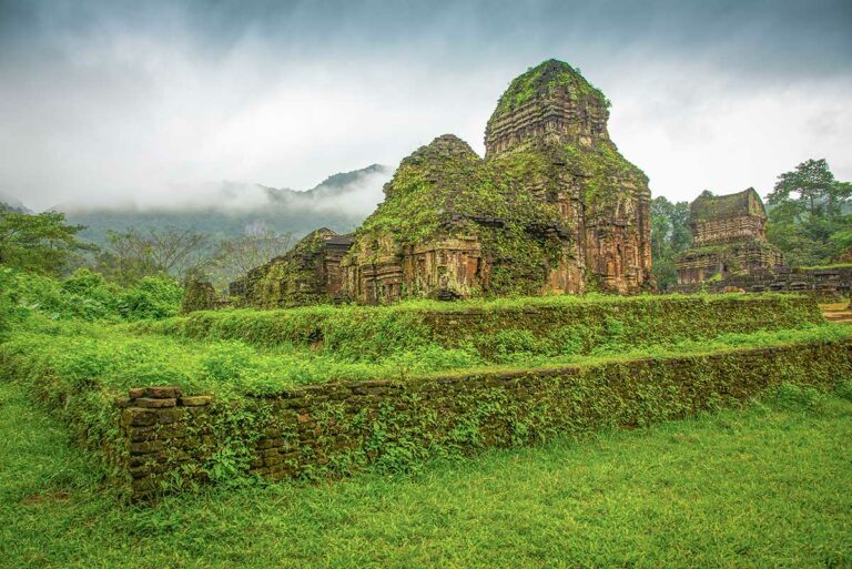 tempels van My Son Sanctuary nabij Hoi An in Vietnam