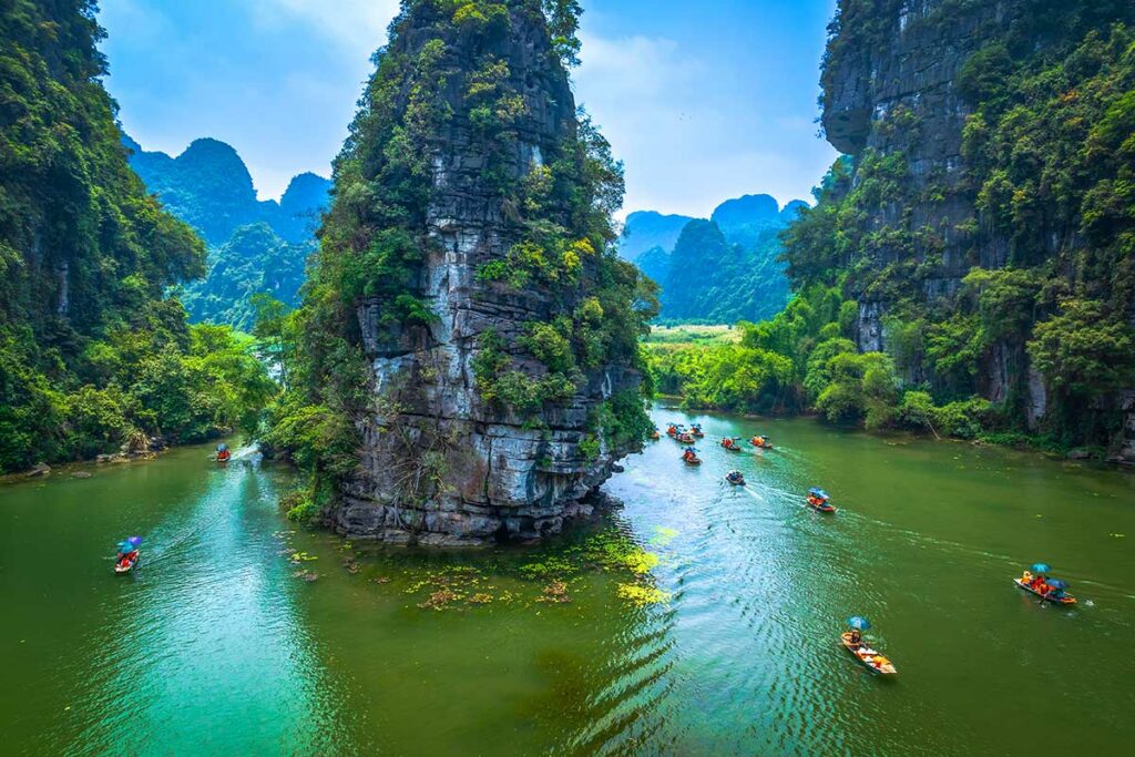 Trang An boottocht in Ninh Binh