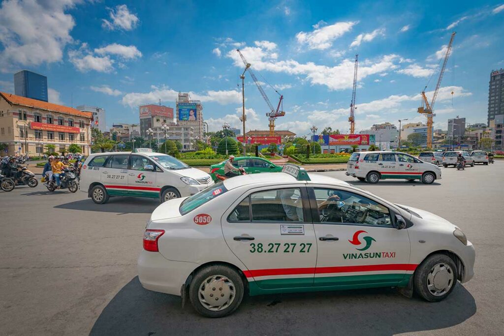 Vinasun taxi in Ho Chi Minh City een van de bekende en betrouwbare taxibedrijven in Vietnam