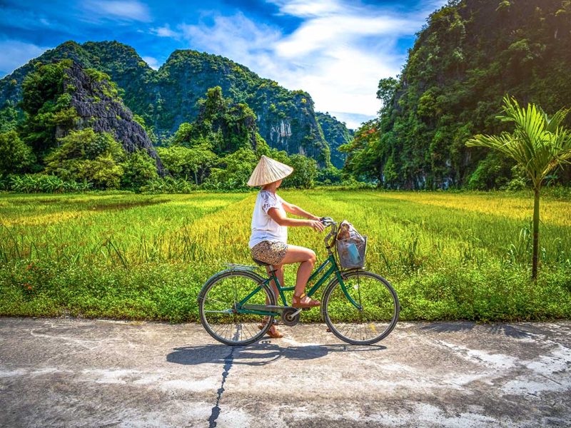 fietsen in Ninh Binh