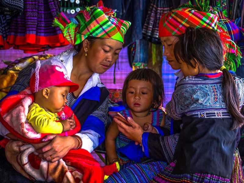 Flower Hmong ethnische minderheden in Sapa