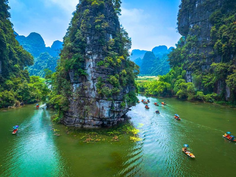 Trang An boottocht in Ninh Binh