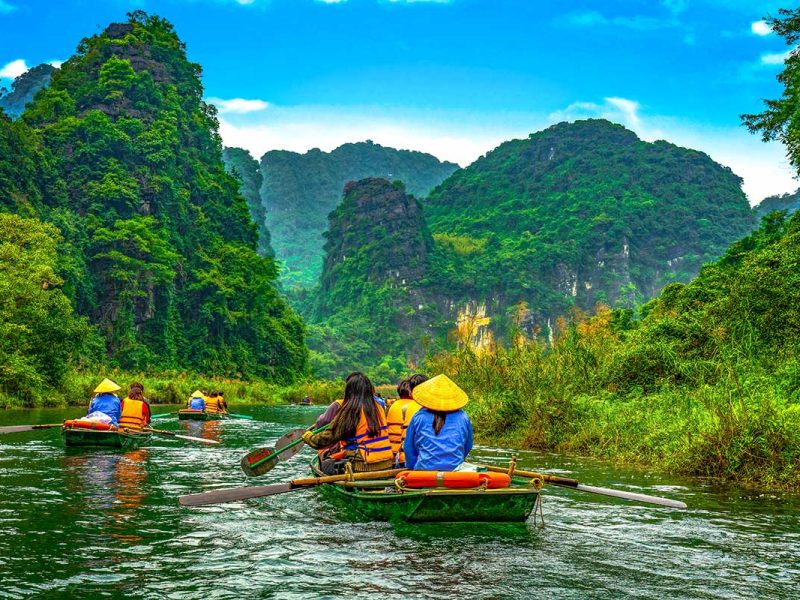 Trang An boottocht in Ninh Binh